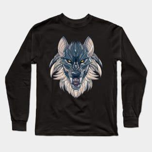 Mecha-Wolf Snarl Long Sleeve T-Shirt